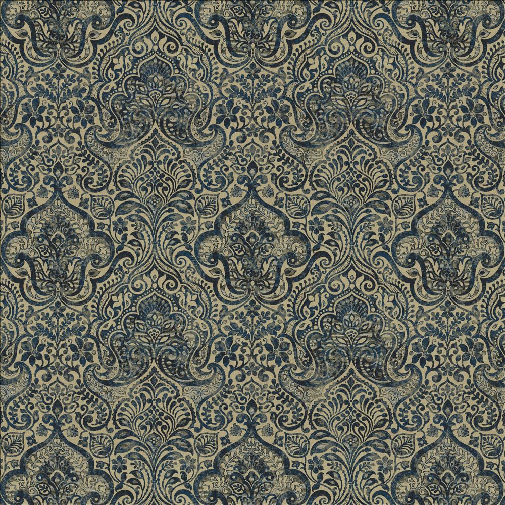 Thornwood Blue by Kasmir Designer Fabric 1458 100% Linen
 ESTONIA 14,000 Martindale Cycles </p><p>Repeat: Horizontal: 19 6/8 inches and Vertical: 25 inches 58 - Swanky Fabrics -