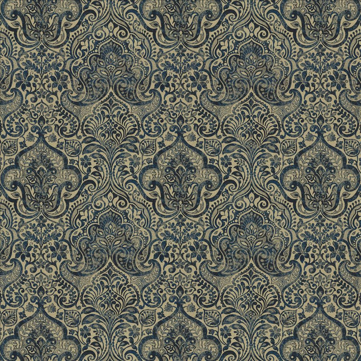 Thornwood Blue by Kasmir Designer Fabric 1458 100% Linen
 ESTONIA 14,000 Martindale Cycles </p><p>Repeat: Horizontal: 19 6/8 inches and Vertical: 25 inches 58 - Swanky Fabrics -