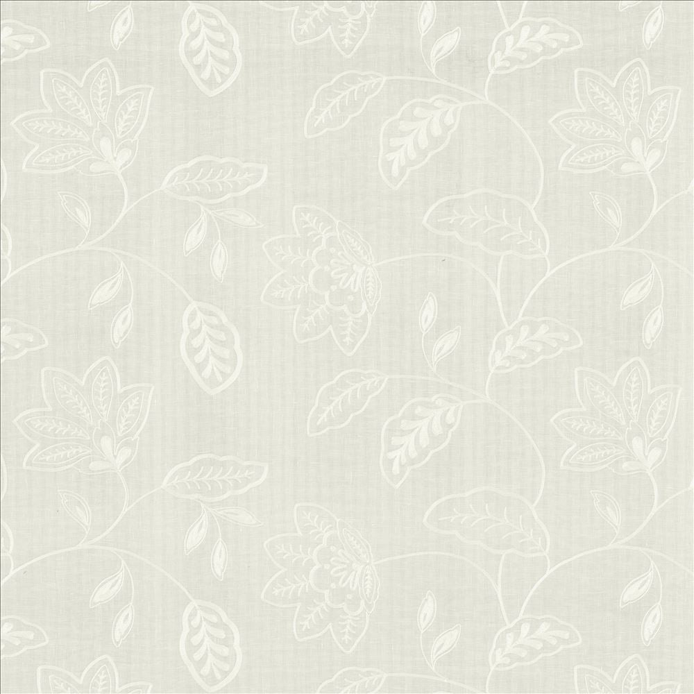 Tia Snow by Kasmir Designer Fabric 5157 100% Linen INDIA Not Tested Horizontal: 26 4/8 inches and Vertical: 15 4/8 inches 54 - Swanky Fabrics -
