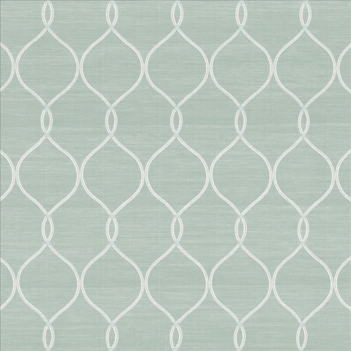 Tidepool Duckegg by Kasmir Designer Fabric 1449 67% Polyester 33% Cotton INDIA Not Tested Horizontal: 5 3/8 inches and Vertical: 9 4/8 inches 53 - Swanky Fabrics -