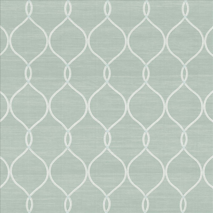 Tidepool Duckegg by Kasmir Designer Fabric 1449 67% Polyester
33% Cotton
 INDIA </p><p>Repeat: Horizontal: 5 3/8 inches and Vertical: 9 4/8 inches 53 - Swanky Fabrics -