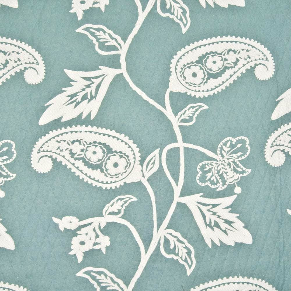 Tidewater Crewel Glacier by Kasmir Designer Fabric 1385 83% Cotton
17% Linen
 USA 9,000 Wyzenbeek Double Rubs </p><p>Repeat: Horizontal: 28 2/8 inches and Vertical: 24 inches 53 - Swanky Fabrics -