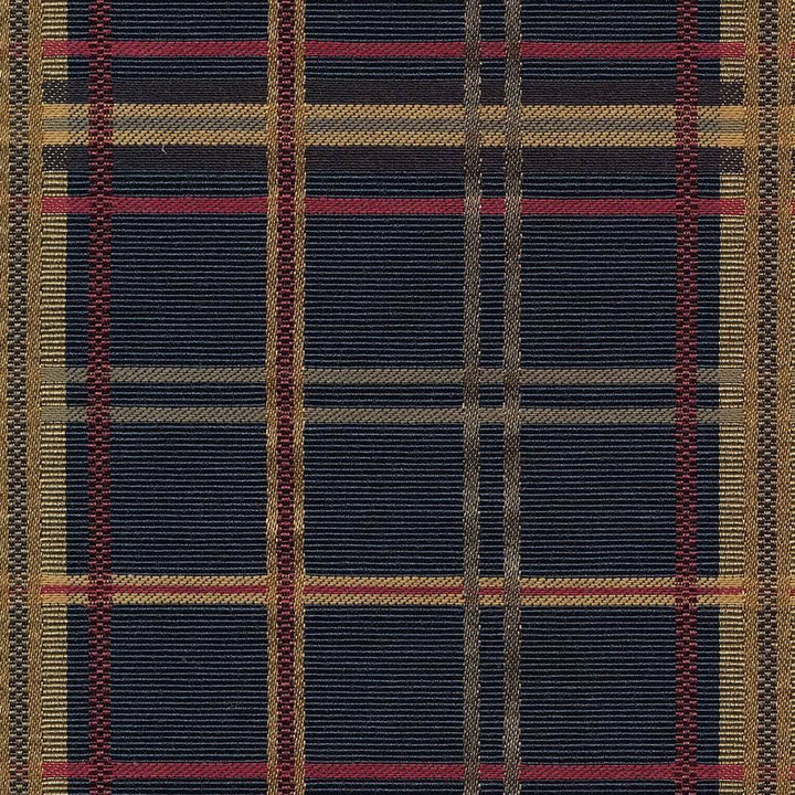 Tobago Plaid Heraldic  by Kasmir Designer Fabric 1421 53% Cotton
47% Polyester
 TAIWAN 30,000 Wyzenbeek Double Rubs Horizontal: 4 4/8 inches and Vertical: 4 4/8 inches 54  - Swanky Fabrics -