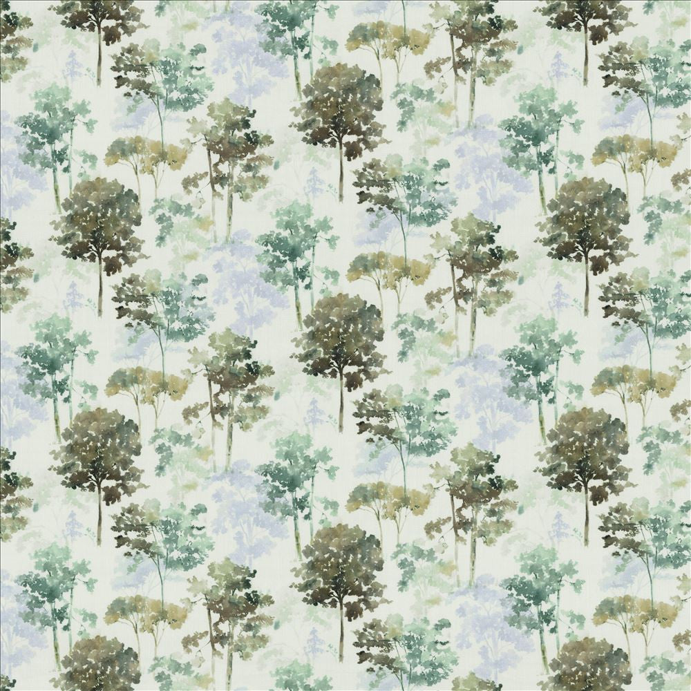 Tranquil Trees Sky  by Kasmir Designer Fabric 1453 100% Cotton
 INDIA 9,000 Wyzenbeek Double Rubs Horizontal: 27 inches and Vertical: 13 4/8 inches 54  - Swanky Fabrics -