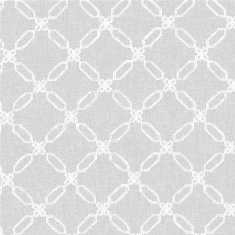 Transport White  by Kasmir Designer Fabric 5108 100% Polyester
 CHINA Not Tested Horizontal: 6 inches and Vertical: 6 inches 56  - Swanky Fabrics -