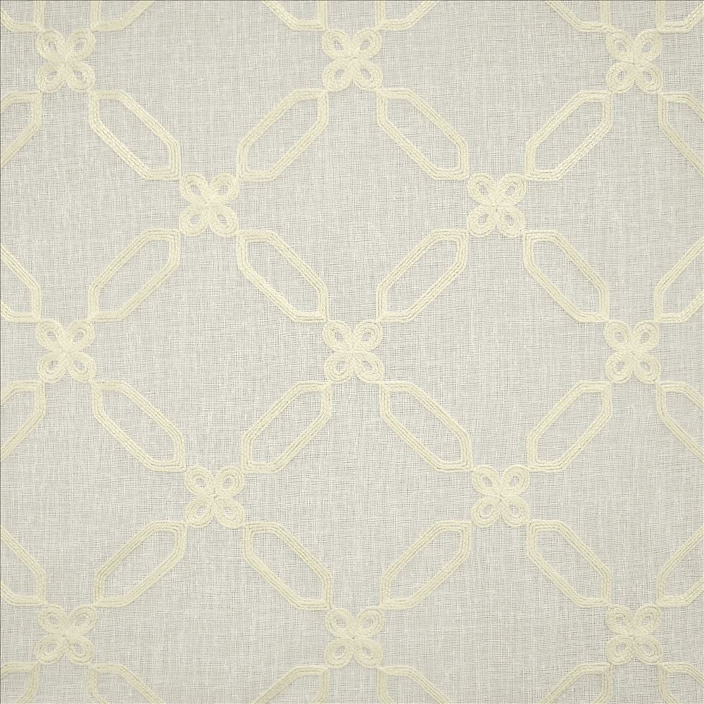 Transport White by Kasmir Designer Fabric 5108 100% Polyester
 CHINA Not Tested </p><p>Repeat: Horizontal: 6 inches and Vertical: 6 inches 56 - Swanky Fabrics -