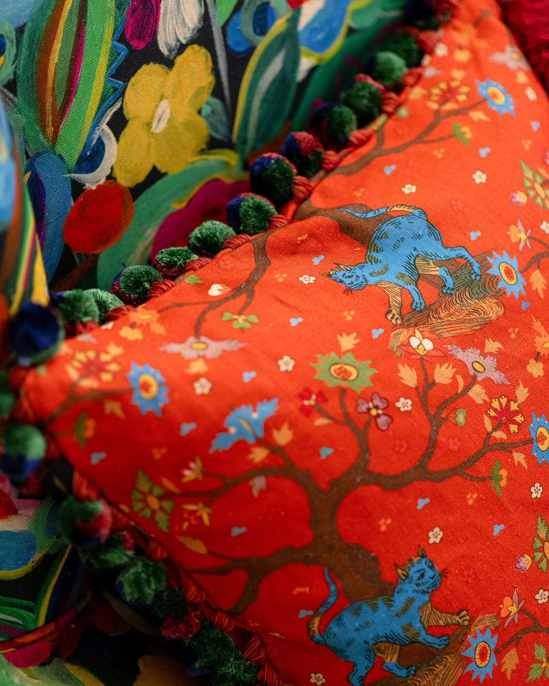 Tree Of Life Coral cushion pillow by Mind the Gap (LC40288), view 5