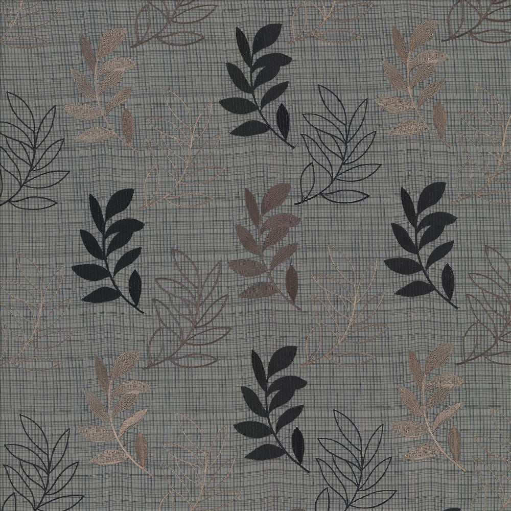 Treillage Black Walnut by Kasmir Designer Fabric 5077 100% Polyester Embroidery 100% Polyester CHINA Not Tested Horizontal: 23 4/8 inches and Vertical: 23 inches 121 - Swanky Fabrics -