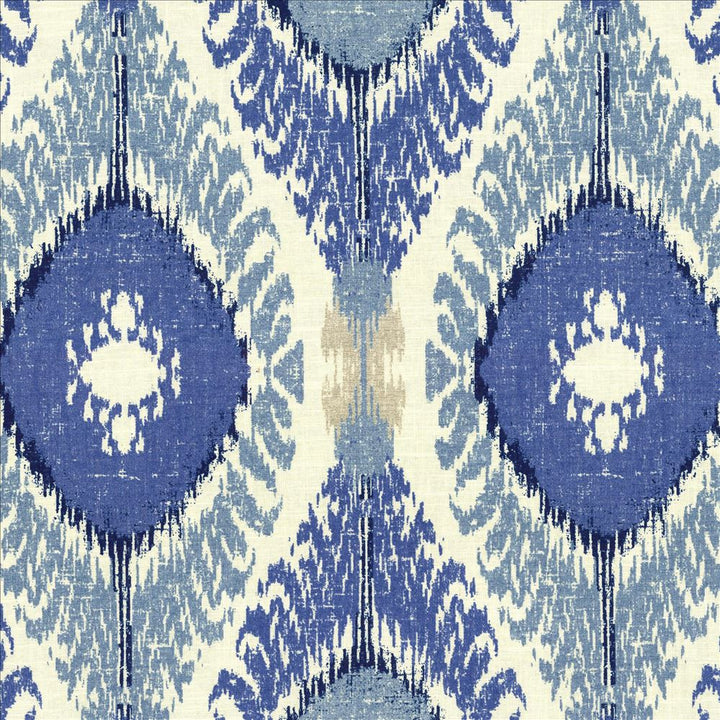 Tucumcari Baltic by Kasmir Designer Fabric 5081 55% Linen
45% Rayon
 USA </p><p>Repeat: Horizontal: 13 6/8 inches and Vertical: 27 inches 54 - Swanky Fabrics -