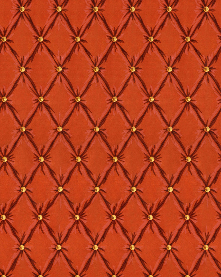 Tufted Panel Mandarin Wallpaper by Mind the Gap Designer Wallpaper ORIENT EXPRESS Non-woven Made in Europe Paste the wall 1 roll x 20.5 x 10.9 yards - Swanky Fabrics -