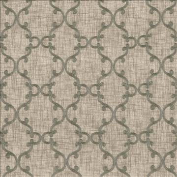 Twirl Silver by Kasmir Designer Fabric 5108 100% Polyester CHINA Not Tested H: 6 inches, V: 6 inches 58 - 60 - Swanky Fabrics - Kasmir