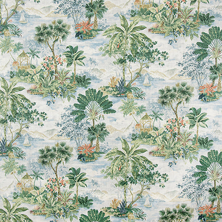 Smooth Sailing Blue Green by Carole Designer Fabric