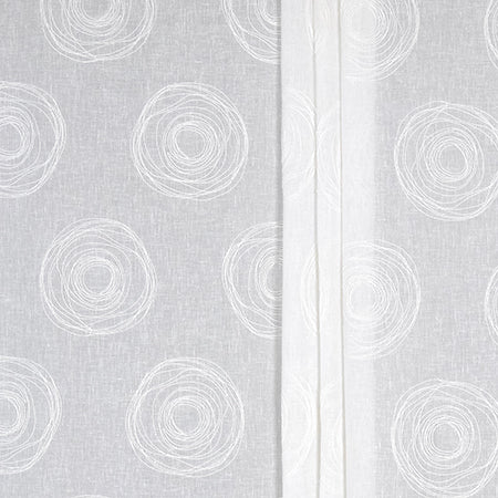 Around The Curve White by Carole Designer Fabric