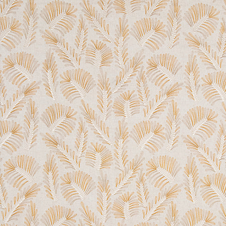 Embroidered Frond Yellowstone by Carole Designer Fabric