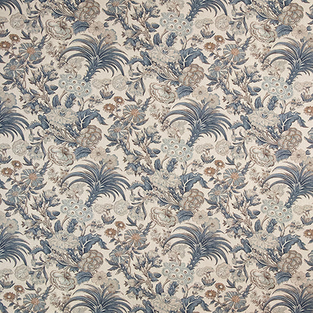 Lush Flora Wedgewood by Carole Designer Fabric
