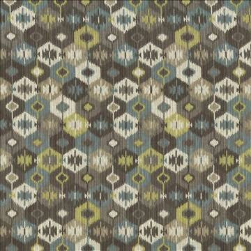 Valdez Ikat Rock Harbor by Kasmir Designer Fabric 1442 100% Cotton INDONESIA 15,000 Wyzenbeek Double Rubs H: 13 4/8 inches, V: 25 inches 54 - 55 - Swanky Fabrics - Kasmir