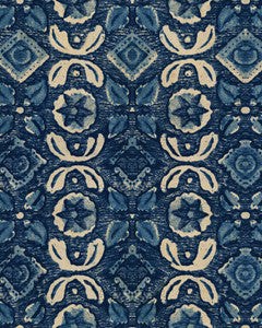 Mind The Gap Wallpaper VARANASI Indigo Wallpaper (WP30099)