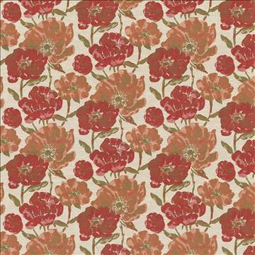 Verdier Poppy by Kasmir Designer Fabric 1434 87% Polyester 13% Rayon CHINA 60,000 Wyzenbeek Double Rubs H: 30 inches, V: 23 inches 60 - Swanky Fabrics - Kasmir