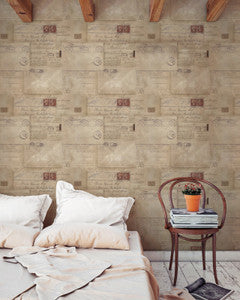 Mind The Gap Wallpaper VINTAGE LETTERS Premium Wallpaper (WP20017)