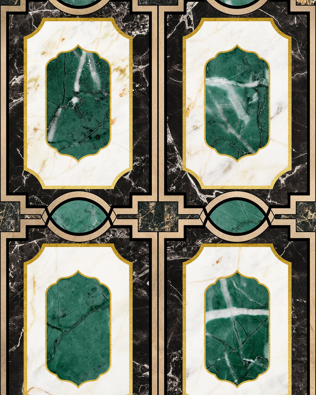 Waldorf Emerald wallpaper by Mind the Gap (WP20356), swatch