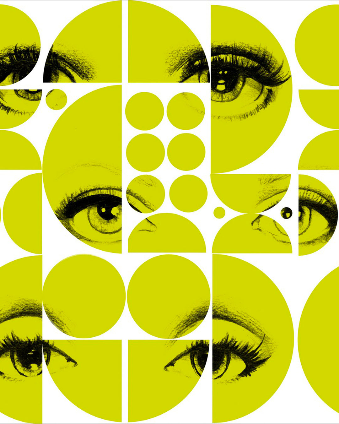 Eyes And Circles Green Premium wallpaper by Mind the Gap (WP20085), swatch