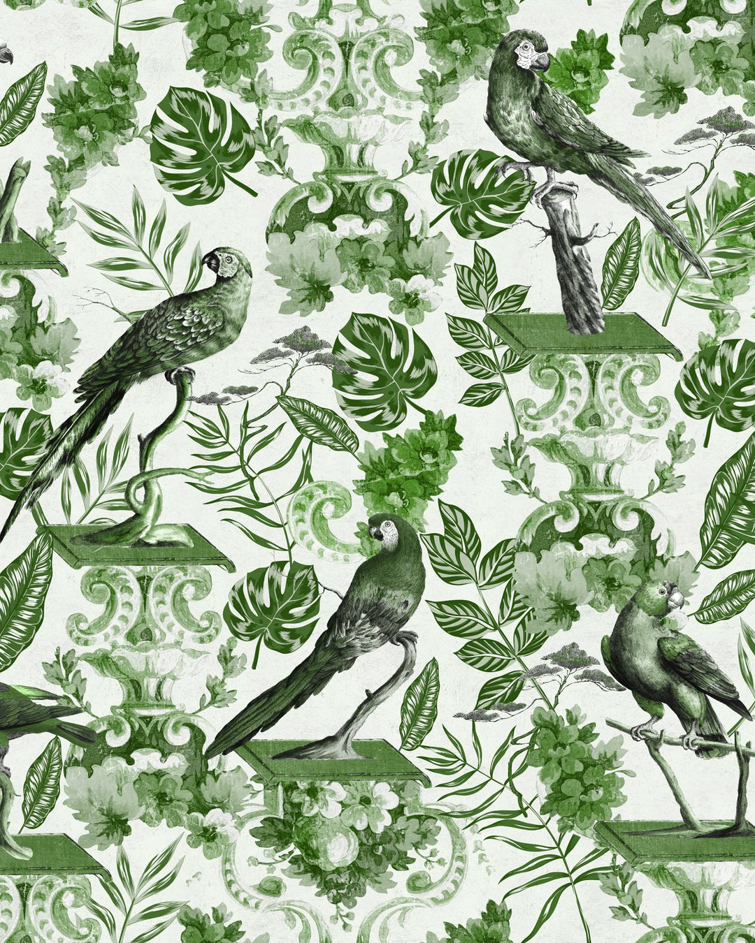 La Voliere Green wallpaper by Mind the Gap (WP20438), swatch