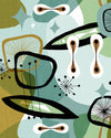 Mind The Gap Wallpaper CENTURY ELEMENTS Green Wallpaper (WP20530)