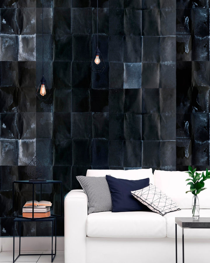 Shibui Asphalt Wallpaper by Mind the Gap Designer Wallpaper THE WALLPAPER COLLECTABLES Textured Matte Made in Europe Paste the wall 3 rolls x 20.5 x 3.25 yards - Swanky Fabrics -