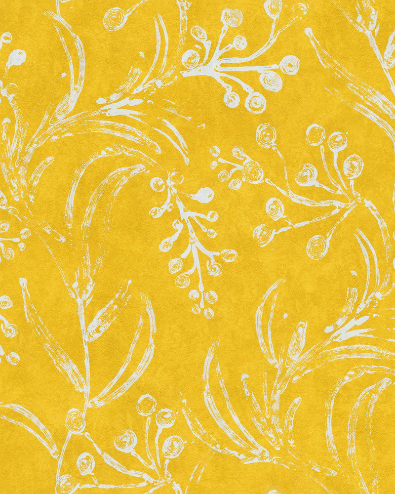 Wallflower Sunny Wallpaper by Mind the Gap Designer Wallpaper MINNIE KEMP X MINDTHEGAP Non-woven Made in Europe Paste the wall 1 roll x 20.47 x 9.8 yards - Swanky Fabrics -