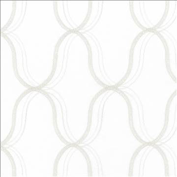 Wavefront White by Kasmir Designer Fabric 5077 100% Polyester Embroidery Contents 100% Polyester TURKEY Not Tested H: 4 3/8 inches, V: 6 3/8 inches 58 - 59 - Swanky Fabrics - Kasmir