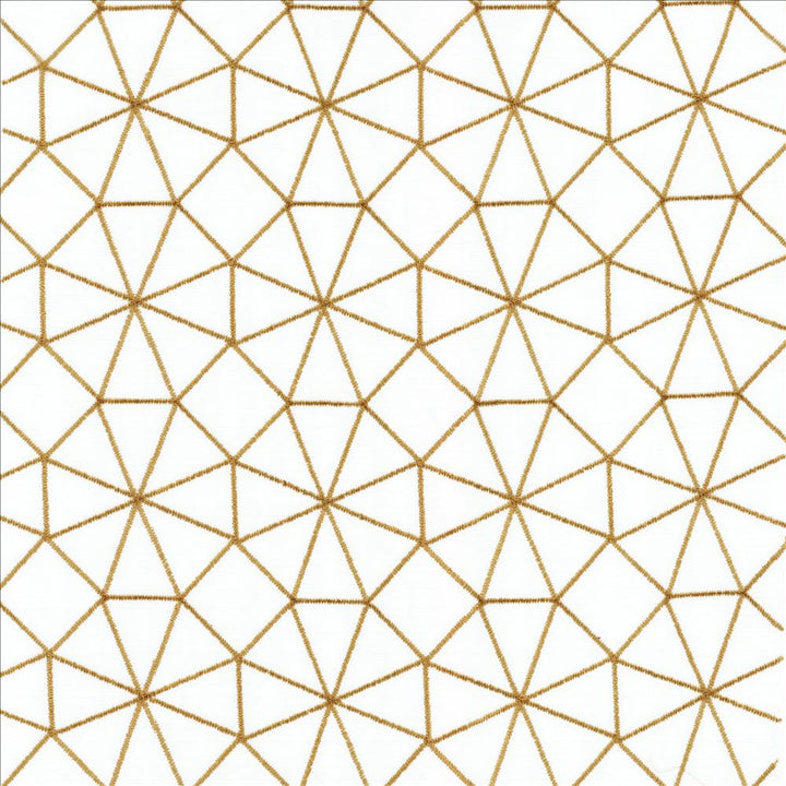 Webwork Gold by Kasmir Designer Fabric See sample 100% Polyester
 TURKEY Not Tested </p><p>Repeat: Horizontal: 4 2/8 inches and Vertical: 4 2/8 inches 60 - Swanky Fabrics -