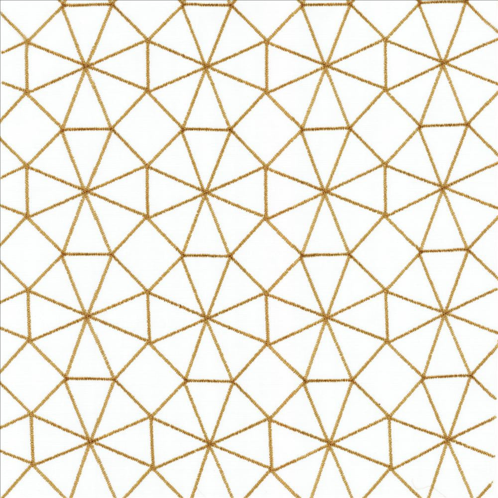 Webwork Gold by Kasmir Designer Fabric 5108 100% Polyester TURKEY Not Tested Horizontal: 4 2/8 inches and Vertical: 4 2/8 inches 60 - 62 - Swanky Fabrics -
