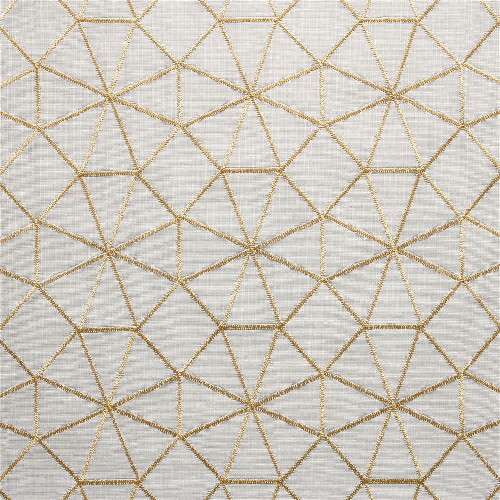 Webwork Gold by Kasmir Designer Fabric 5108 100% Polyester
 TURKEY Not Tested </p><p>Repeat: Horizontal: 4 2/8 inches and Vertical: 4 2/8 inches 57 - Swanky Fabrics -