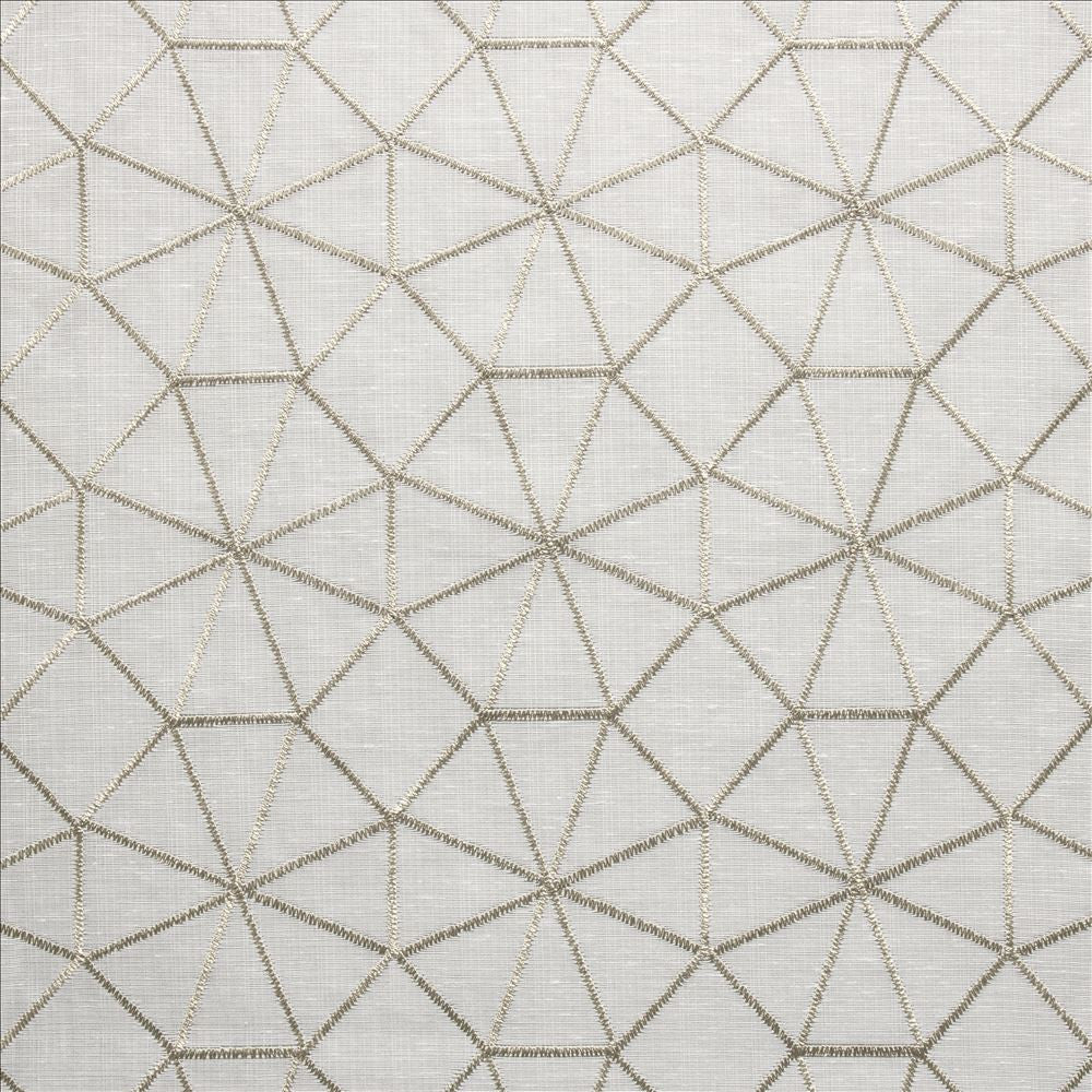 Webwork Silver by Kasmir Designer Fabric 5108 100% Polyester
 TURKEY Not Tested </p><p>Repeat: Horizontal: 4 2/8 inches and Vertical: 4 2/8 inches 57 - Swanky Fabrics -