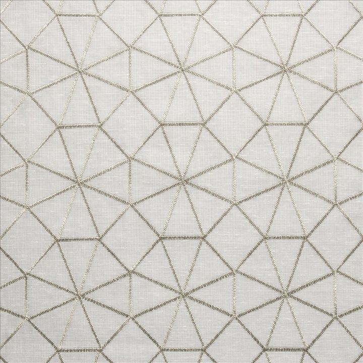 Webwork Silver by Kasmir Designer Fabric 5108 100% Polyester
 TURKEY Not Tested </p><p>Repeat: Horizontal: 4 2/8 inches and Vertical: 4 2/8 inches 57 - Swanky Fabrics -