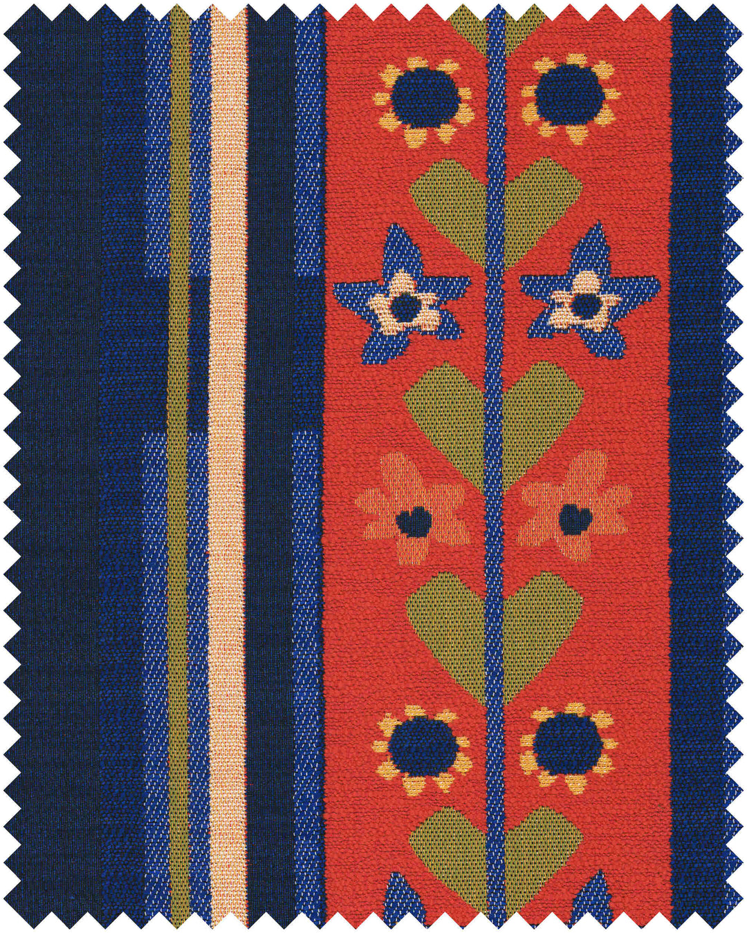 WHISPERS OF THE MEADOW Woven Fabric (FB00193) by Mind The Gap | FB00193 | TRANSYLVANIAN RHAPSODY | Blue, Green, Yellow, Red | Meter | 140(±5%)x100 | (W)27 x (L)47cm / (W)10.6 x (L)18.5 in | Tumble Wash | 73% Cotton, 9% Acrylic, Other Fibers | Fabric Carolina | https://www.fabriccarolina.com/