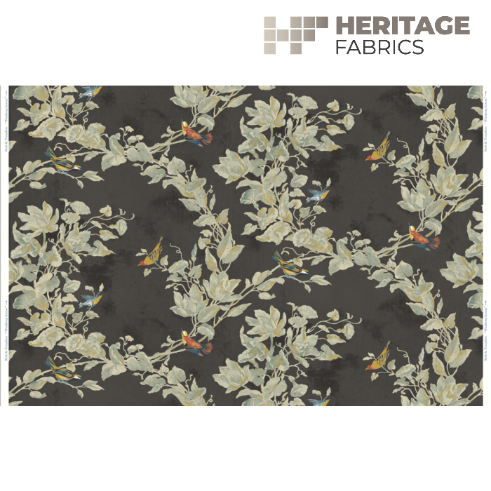 Windsong Cotton Midnight by Heritage Designer Fabric - 100% Cotton Turkey 18,000 Horizontal: N/A and Vertical: N/A 54" - Swanky Fabrics -