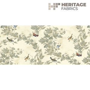 Windsong Cotton Parchment by Heritage Designer Fabric