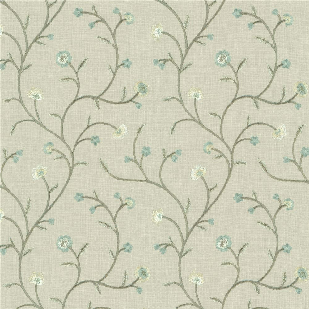 Woburn Park Crystal  by Kasmir Designer Fabric 1458 52% Cotton
48% Polyester
 INDIA 30,000 Wyzenbeek Double Rubs Horizontal: 8 6/8 inches and Vertical: 9 2/8 inches 54  - Swanky Fabrics -