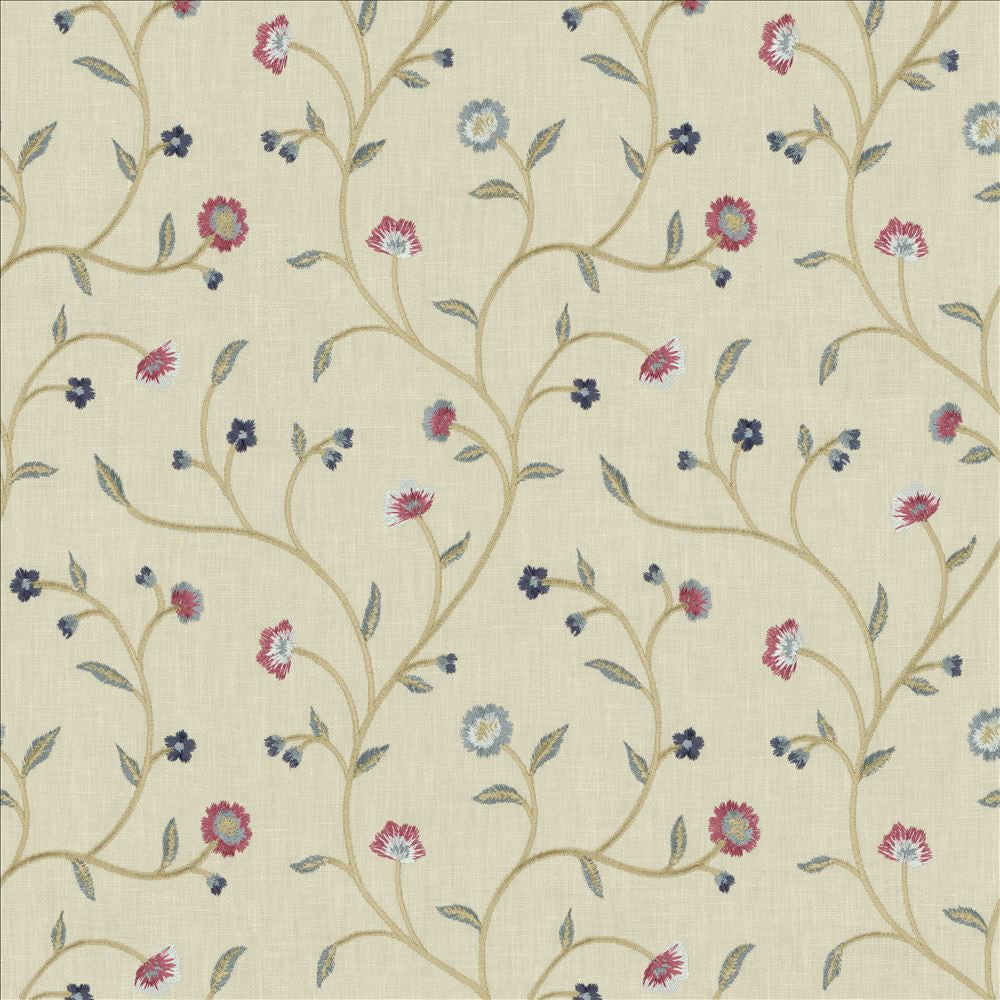 Woburn Park Potpourri  by Kasmir Designer Fabric 1458 52% Cotton
48% Polyester
 INDIA 30,000 Wyzenbeek Double Rubs Horizontal: 8 6/8 inches and Vertical: 9 2/8 inches 54  - Swanky Fabrics -