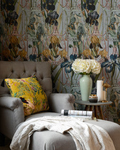 Mind The Gap Wallpaper FLEURS D'IRIS Aquamarine Wallpaper (WP20476)