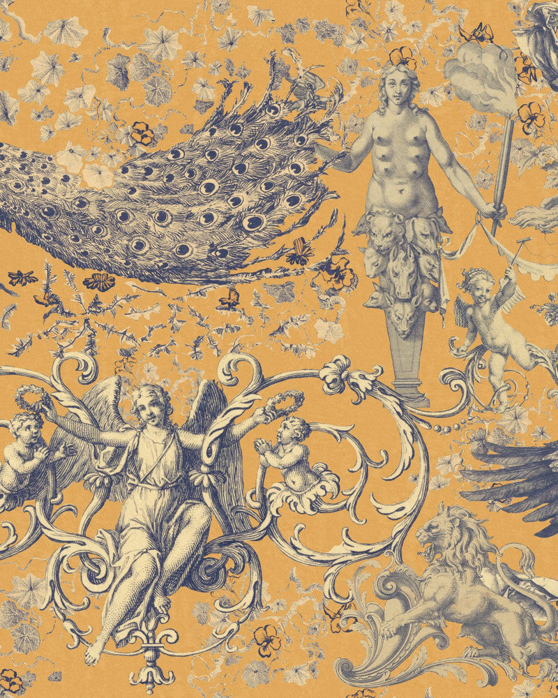 The Promise Land Flax Wallpaper by Mind the Gap Designer Wallpaper THE WALLPAPER COMPENDIUM 1 Non-woven Made in Europe Paste the wall 3 rolls x 20.5 x 3.25 yards - Swanky Fabrics -