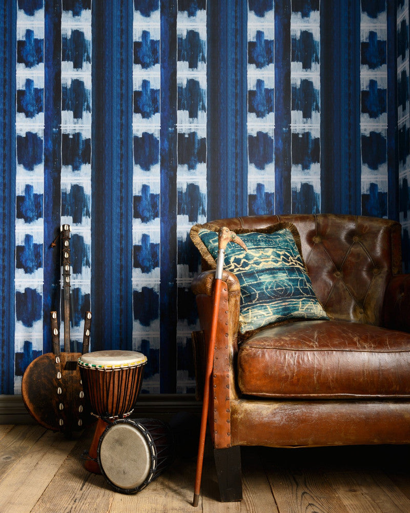 Yoruba Wallpaper by Mind the Gap Designer Wallpaper THE WALLPAPER COMPENDIUM 1 Non-woven Made in Europe Paste the wall 3 rolls x 20.5 x 3.25 yards - Swanky Fabrics -