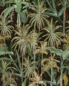 Mind The Gap Wallpaper THE JUNGLE Anthracite Wallpaper (WP20523)