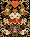 Mind The Gap Wallpaper GOLDENE HENNE Anthracite Wallpaper (WP20687)
