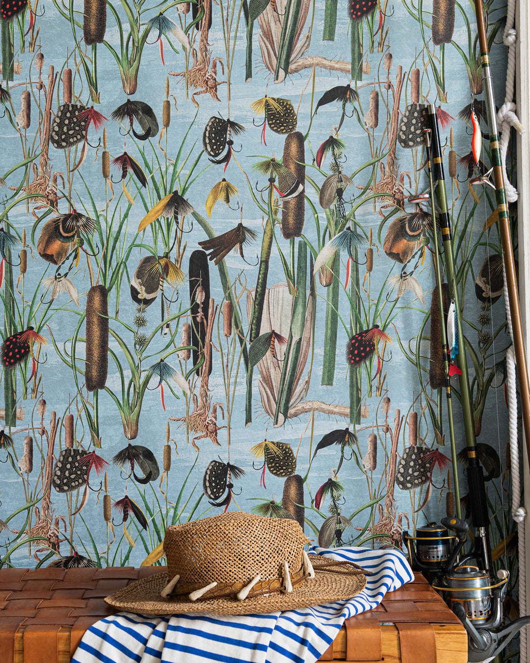 Fishing Flies Aquamarine wallpaper by Mind the Gap (WP20721), view 2