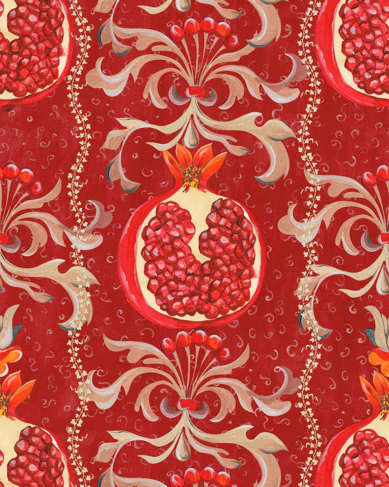 Melagranata Wallpaper by Mind the Gap Designer Wallpaper LA DOLCE VITA Textured Matte Made in Europe Paste the wall 1 roll x 20.47 x 9.8 yards - Swanky Fabrics -