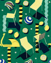 Mind The Gap Wallpaper MOTO BELLO Green Wallpaper (WP20852)