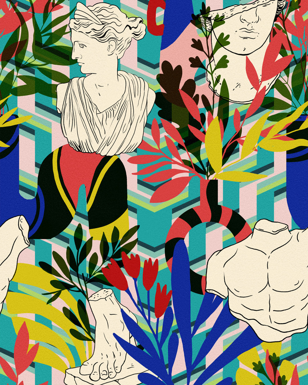 Statuario Blu wallpaper by Mind the Gap (WP20856), swatch