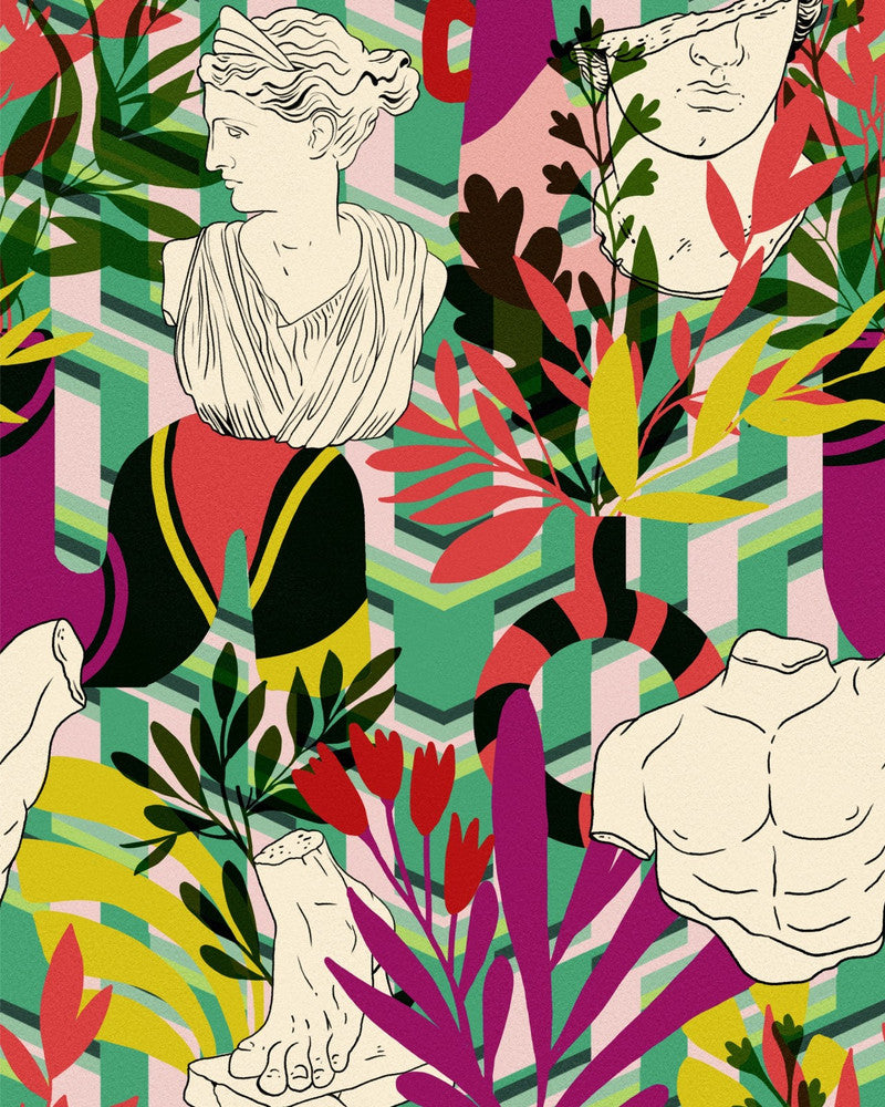 Statuario Wallpaper by Mind the Gap Designer Wallpaper LA DOLCE VITA Textured Matte Made in Europe Paste the wall 1 roll x 20.47 x 9.8 yards - Swanky Fabrics -